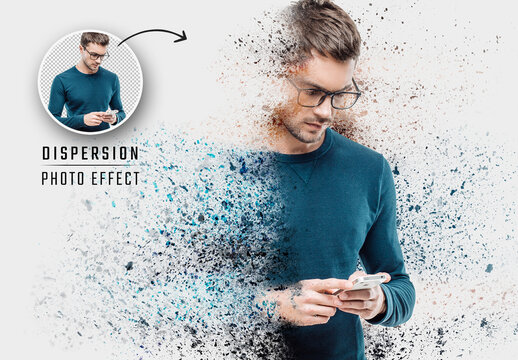 Dispersion Ashes Decomposition Photo Effect Mockup