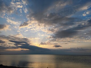 sunset over the sea