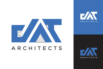 Dat architect logo design concept