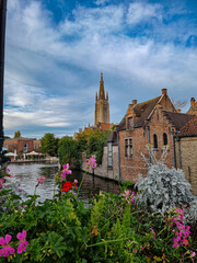 Church with the flowers