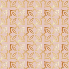 Rose gold. Vector abstract seamless pattern with rose gold texture imitation. Seamless pattern for design, printing - 540346201