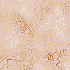 Rose gold. Vector abstract background with rose gold effect. Gold foil texture. - 540346217