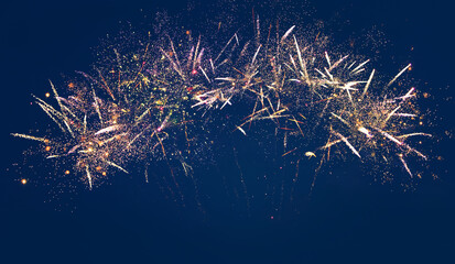Holiday background with fireworks
