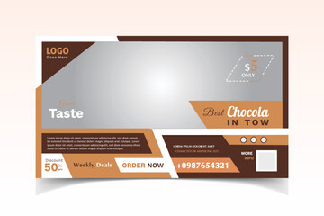 Homemade chocolate web banner design