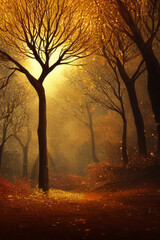 Magischer Herbstwald