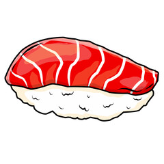Tuna Sushi with Seaweed Illustration