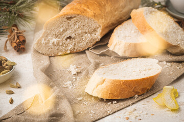 Ingredients for preparing spanish torrijas, french toasts  or traditional Portuguese rabanadas for...