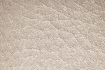 White cream artificial or synthetic leather background with neat texture and copy space