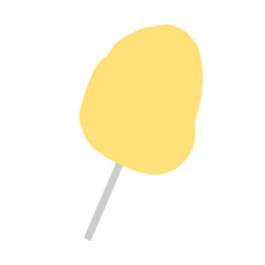 simple yellow sweet cotton candy