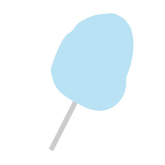 simple blue sweet cotton candy