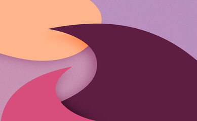 Color abstraction with pink and purple waves. Minimalistic colored background.