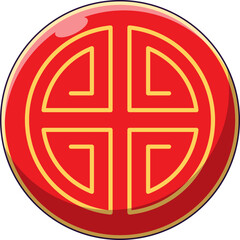 Chinese New Year. Vector detailed cartoon illustration of Chinese symbol Lu for web sites, articles, books, adverts, apps and other places