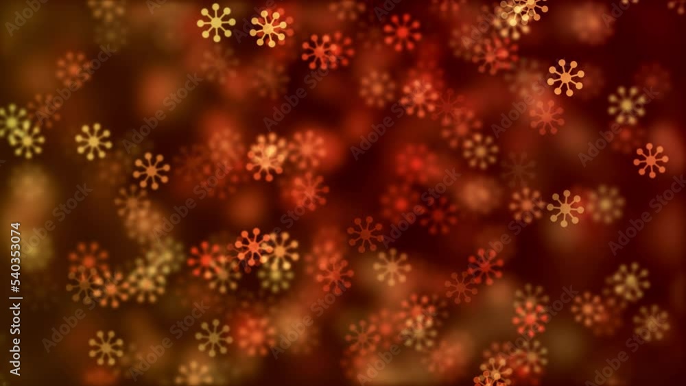Poster abstract artistic motion yellow orange shiny blurry focus simple dots lines flower shape particles f