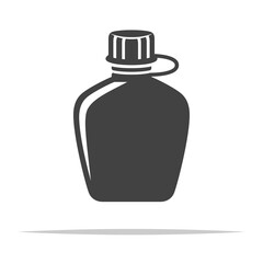 Canteen water bottle icon transparent vector isolated
