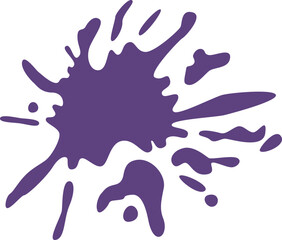Purple Ink Splash Element (7)