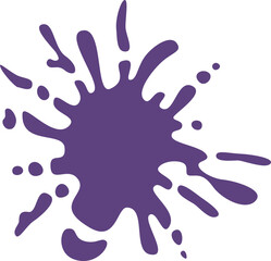Purple Ink Splash Element (9)