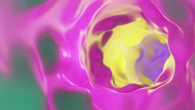 Colorful 3D animated wormhole motion background loop