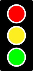 Trafic Light Outline Icon. Trafic Light Line Art Logo. Vector Illustration..eps