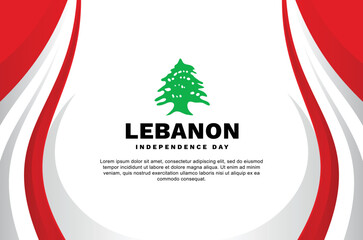 Lebanon Independence Day Background Event - obrazy, fototapety, plakaty