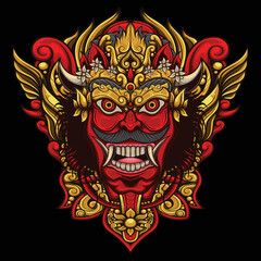 Vector illustration of balinese traditional mask