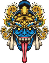 Vector illustration of balinese traditional mask