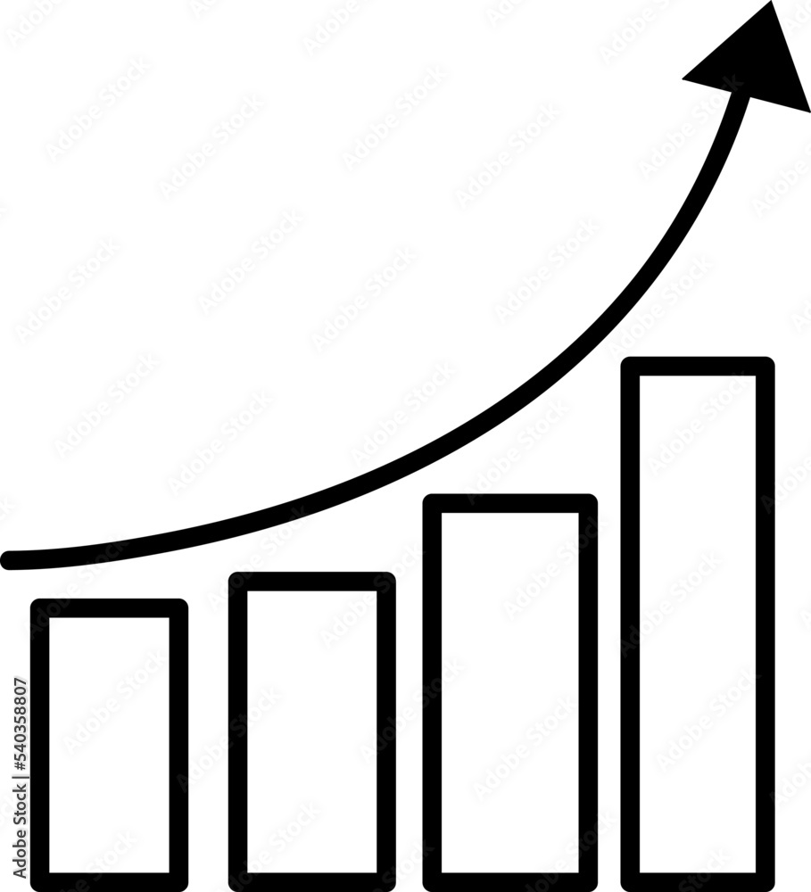 Aufkleber graph icon in trendy flat style isolated on grey background. chart bar symbol for your web site desi