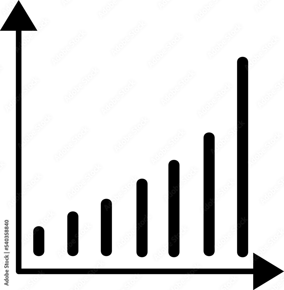 Poster graph icon in trendy flat style isolated on grey background. chart bar symbol for your web site desi