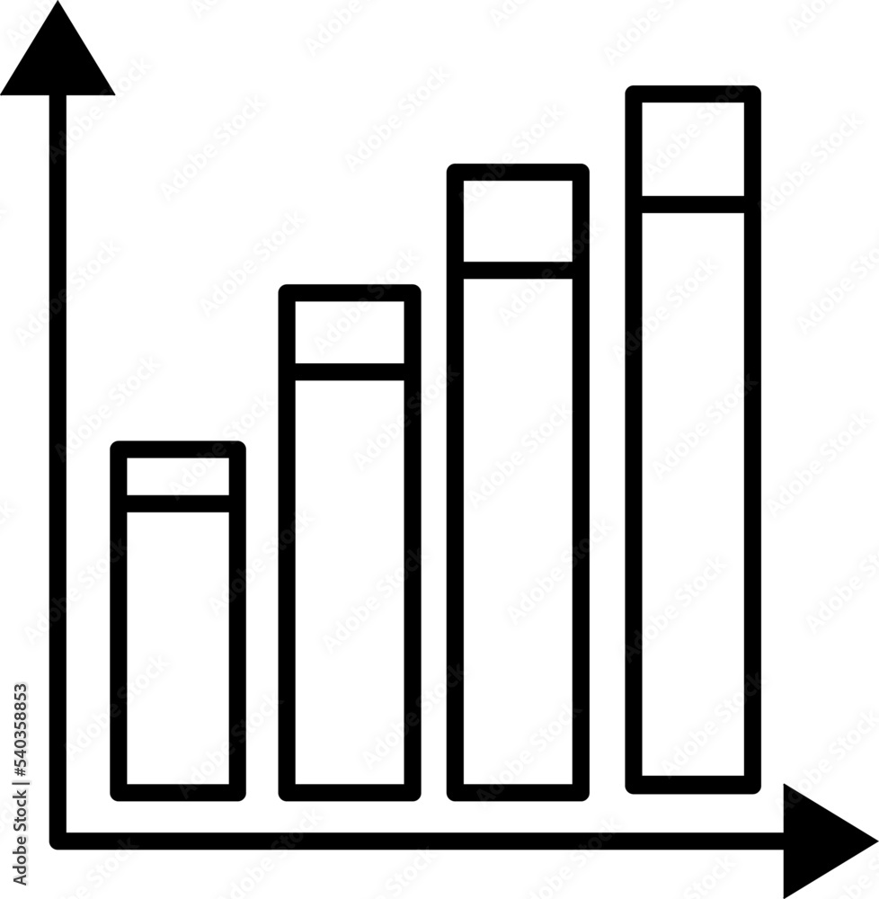 Aufkleber graph icon in trendy flat style isolated on grey background. chart bar symbol for your web site desi