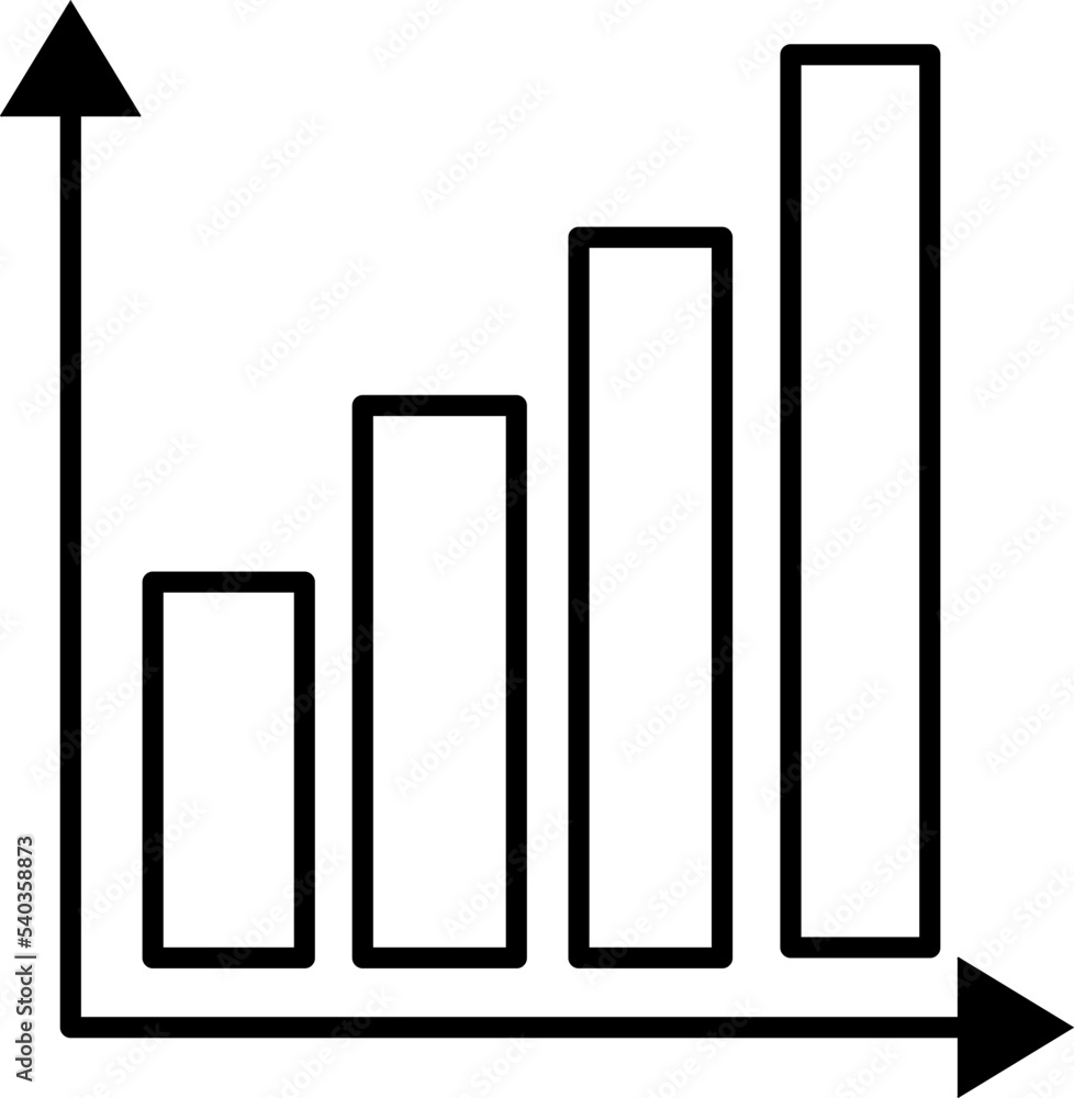 Poster graph icon in trendy flat style isolated on grey background. chart bar symbol for your web site desi
