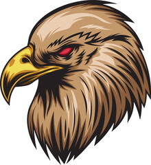 Vector illustration of eagle head isolated