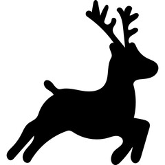 silhouette of reindeer deer