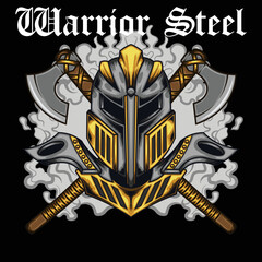 vector illustration of knight warrior