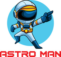 Vector illustration of cute astronaut mascot