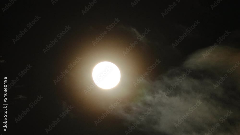 Canvas Prints fullmoon light and cloud move