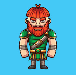 vector illustration of gladiator mascot