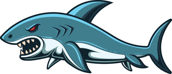 Vector illustration of shark mascot