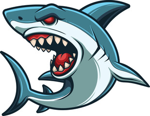 Vector illustration of shark mascot