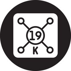 Potassium glyph icon