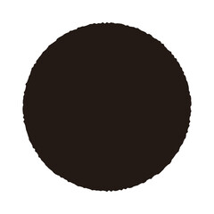 手描き線のシンプルな丸いフレーム