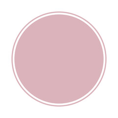 手描き線のシンプルな丸いフレーム