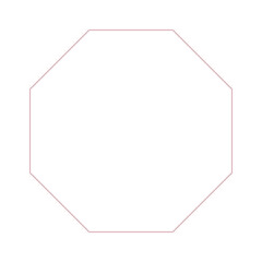 シンプルな八角形のフレーム