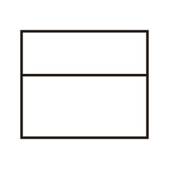 2分割されたシンプルな四角いフレーム