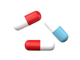 Medical capsule 3D render.