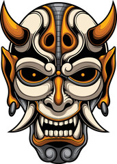 Vector illustration of kabuki mask