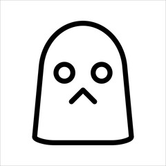 Ghost, halloween icon, on a white background.