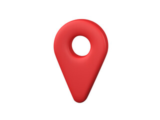 Location pin icon 3D render.