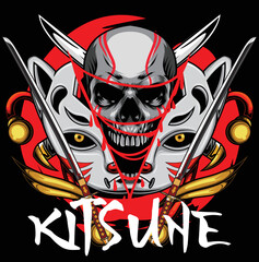 vector illustration of ninja mask