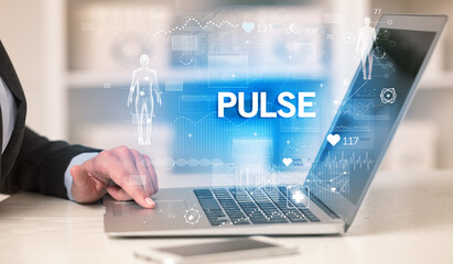 Doctor working a health check