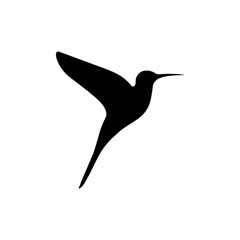 Simple vector hummingbird logo
