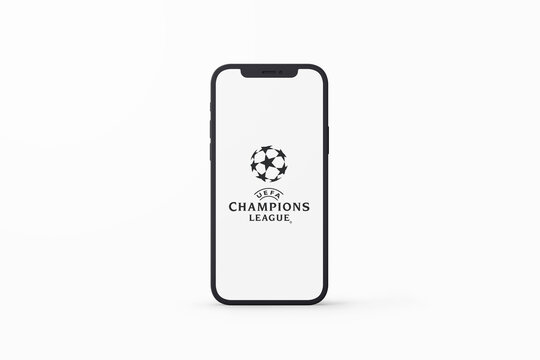UEFA Champions League Logo On Smartphone Screen. Editorial Stock Image.